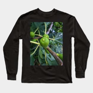 Summer Green Fig Fruit Long Sleeve T-Shirt